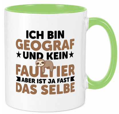 Ich bin kein Faultier: Geograf | Geografie v2 lustig Tierliebhaber Humor