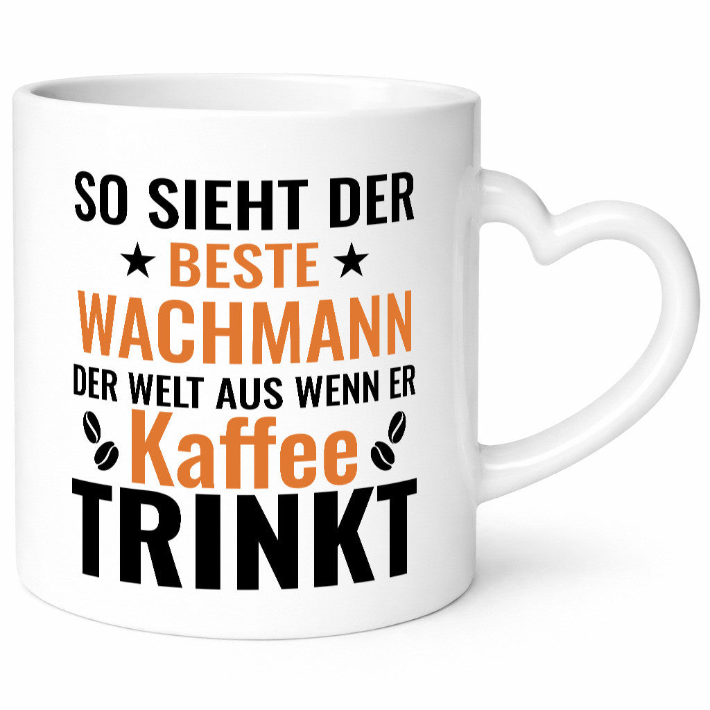 Kaffee trinkt: Wachmann | Wachpersonal Nachtwächter Humor Geschenkidee Tasse