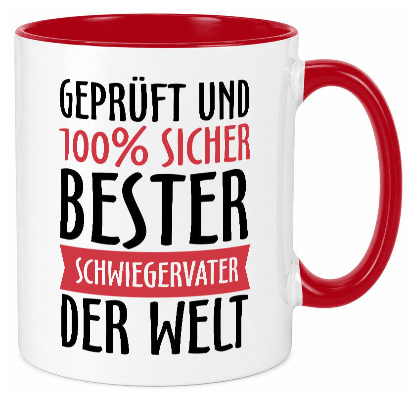 Bester Schwiegervater Geschenk Familie Geschenkidee lustiger Spruch Tasse