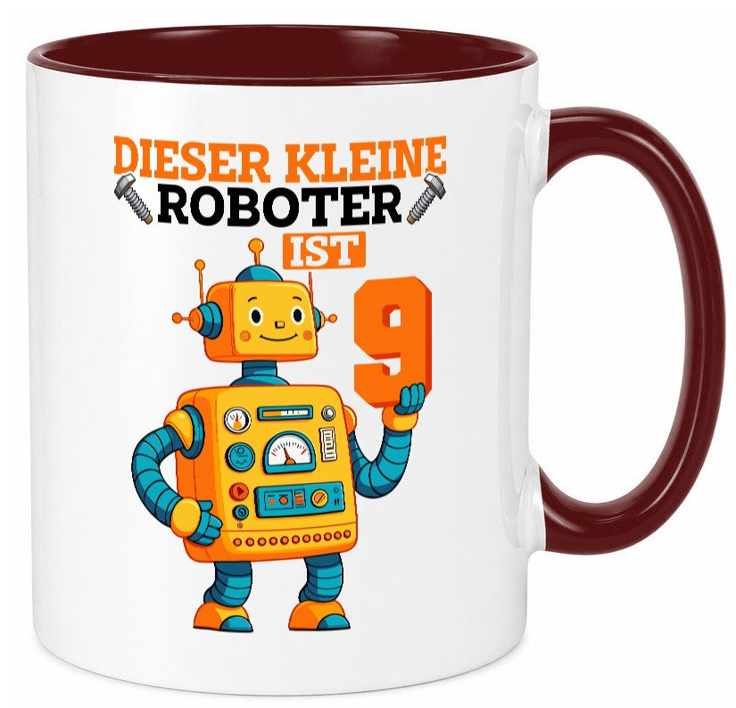 9. Geburtstag | 9 Jahre Roboter Junge lustig Geschenkidee Geschenk Tasse