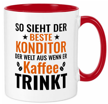 Kaffee trinkt: Konditor | Konditorei lustiger Spruch Geschenk Humor Tasse