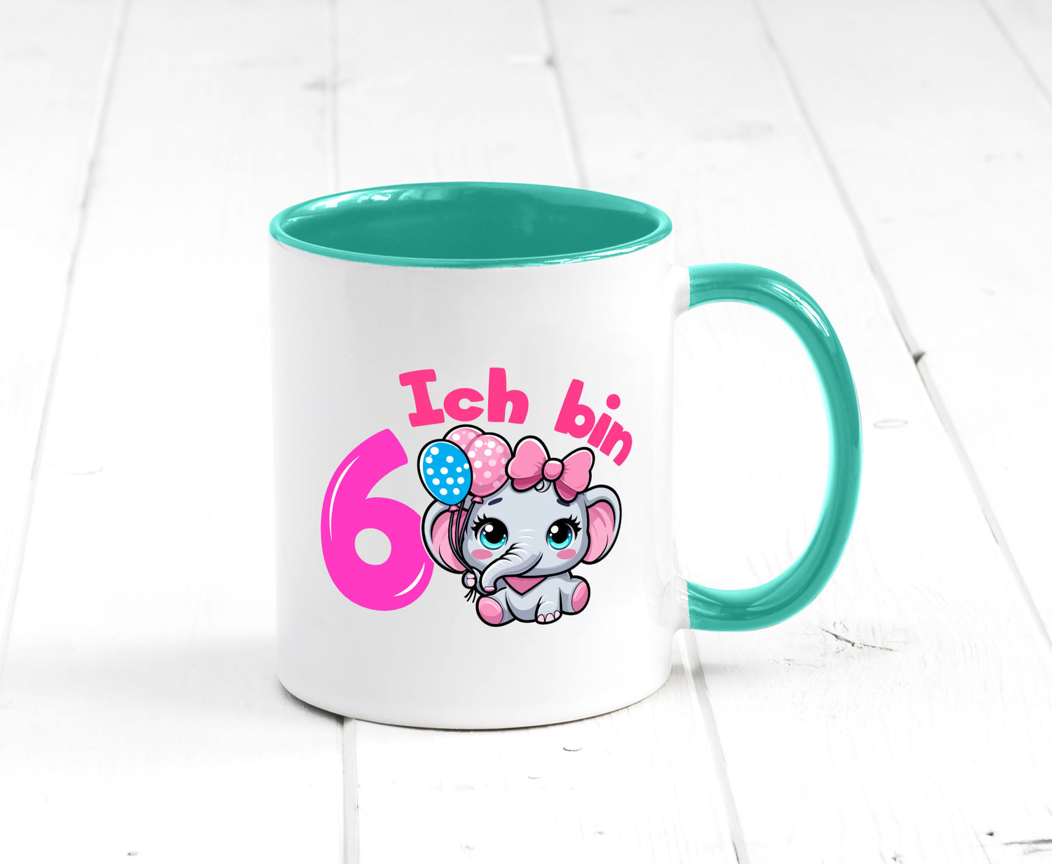 6. Geburtstag | 6 Jahre Elefant Mädchen Humor Geschenkidee Tasse