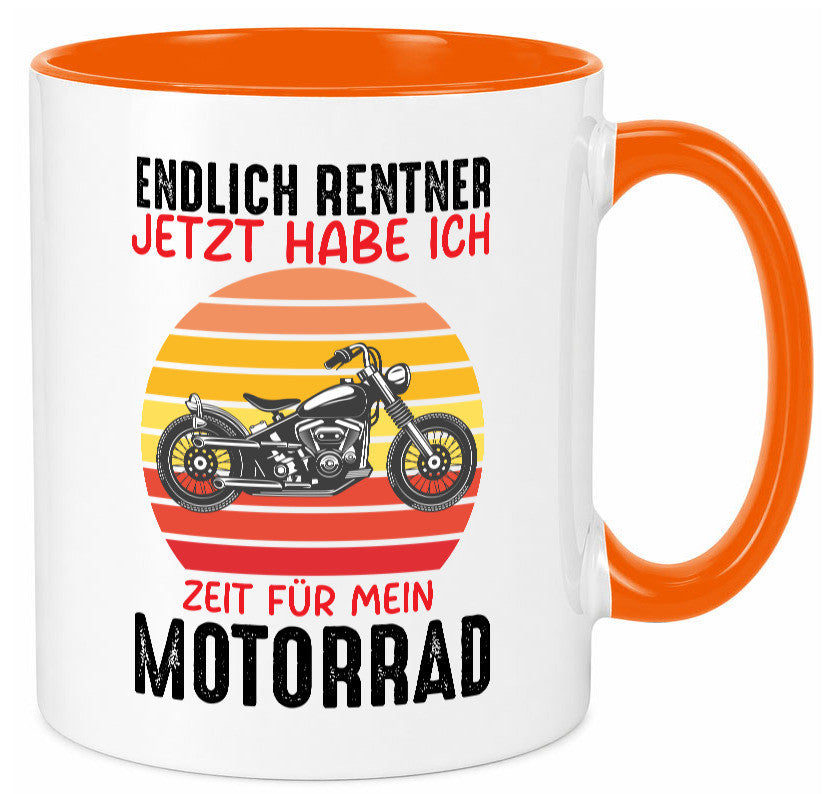 Endlich Renter jetzt habe ich Zeit für mein Motorrad lustig Humor Geschenkidee Tasse