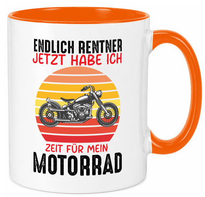 Endlich Renter jetzt habe ich Zeit für mein Motorrad lustig Humor Geschenkidee Tasse