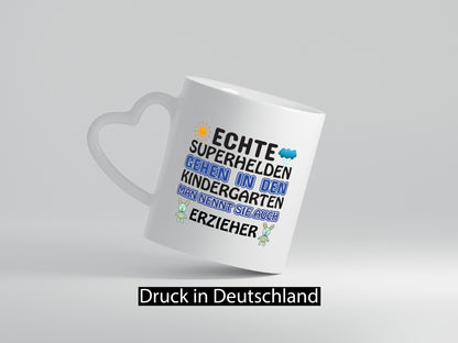 Superheld Erzieher | Tasse Kindergärtner Kindergarten lustiger Spruch Geschenk