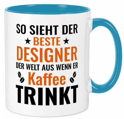 Kaffee trinkt: Designer Beruf | Mode Geschenkidee Arbeit Kollegen Büro Humor