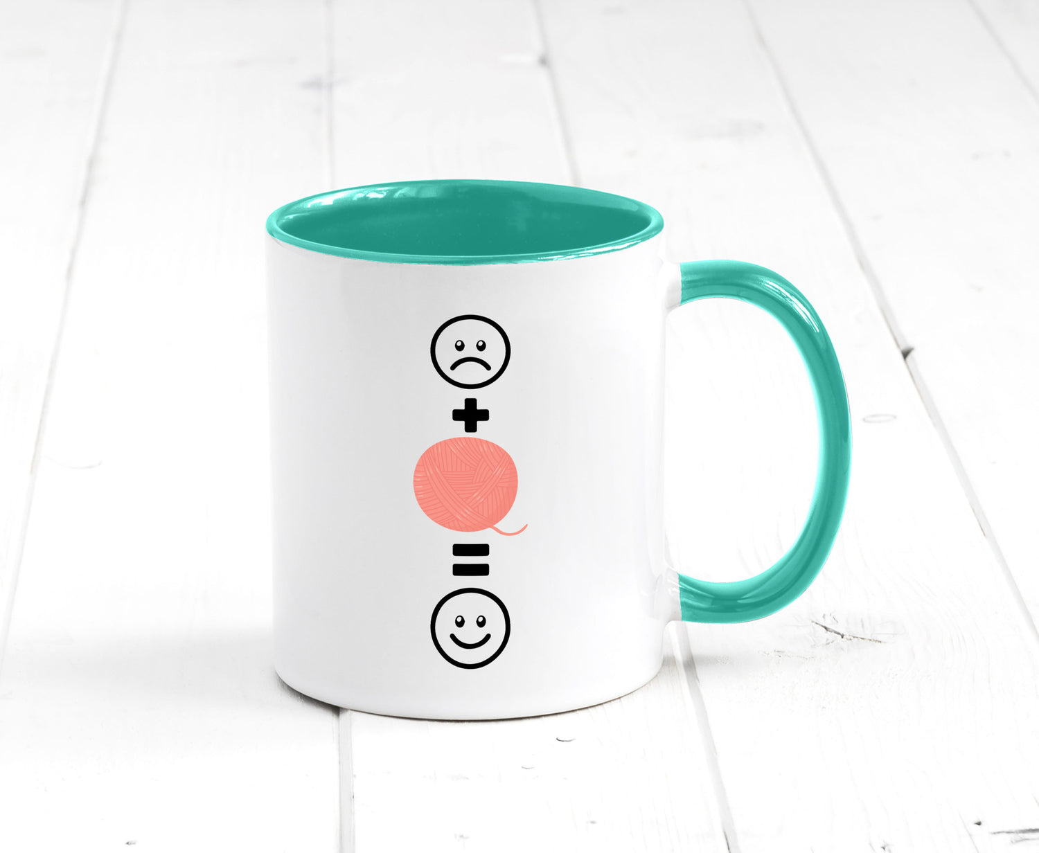 Wolle | Häkeln |Glücklich Geschenk Humor Geschenkidee lustiger Spruch Tasse