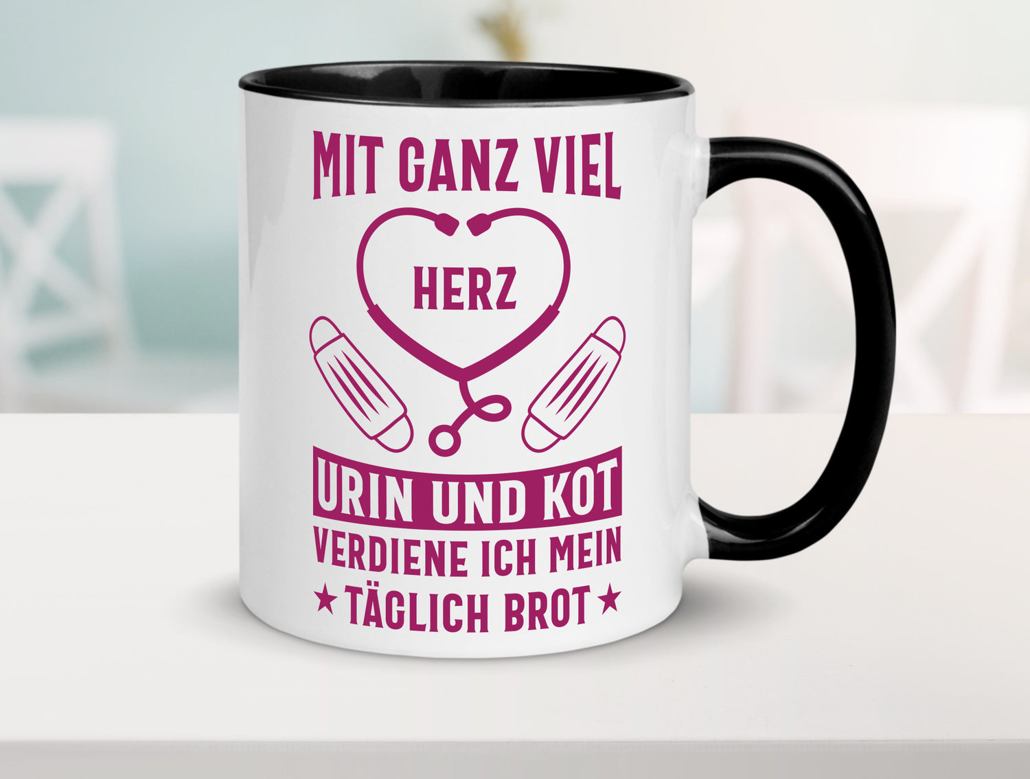 Herz, Urin, Kot, damit verdien ich mein Brot | Stethoskop Geschenk Humor
