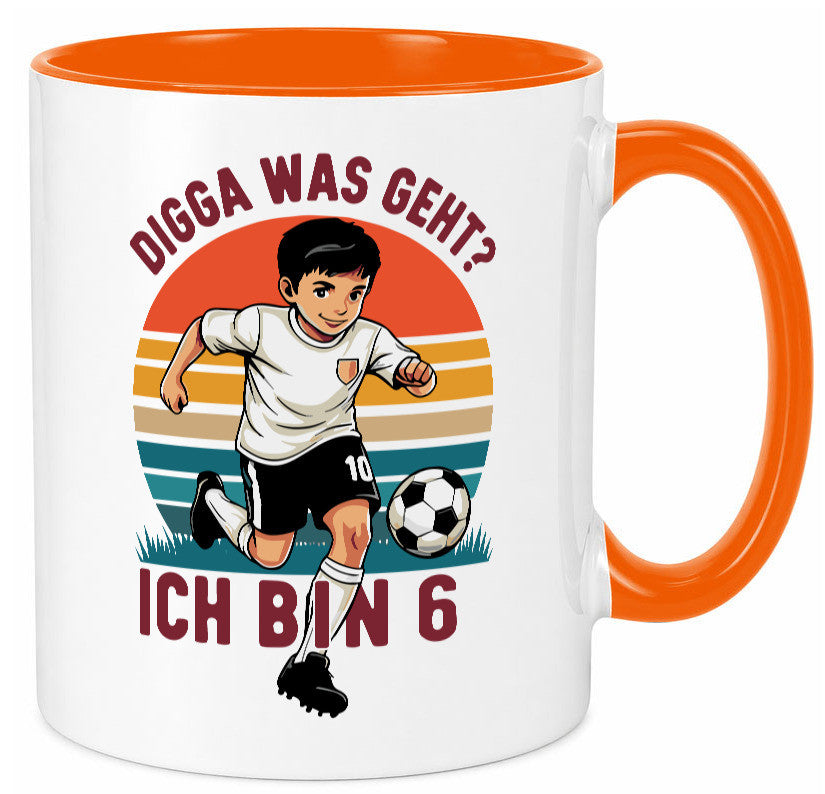 6 Geburtstag | Jahre Digga was geht ab Fußball lustiger Spruch Geschenk