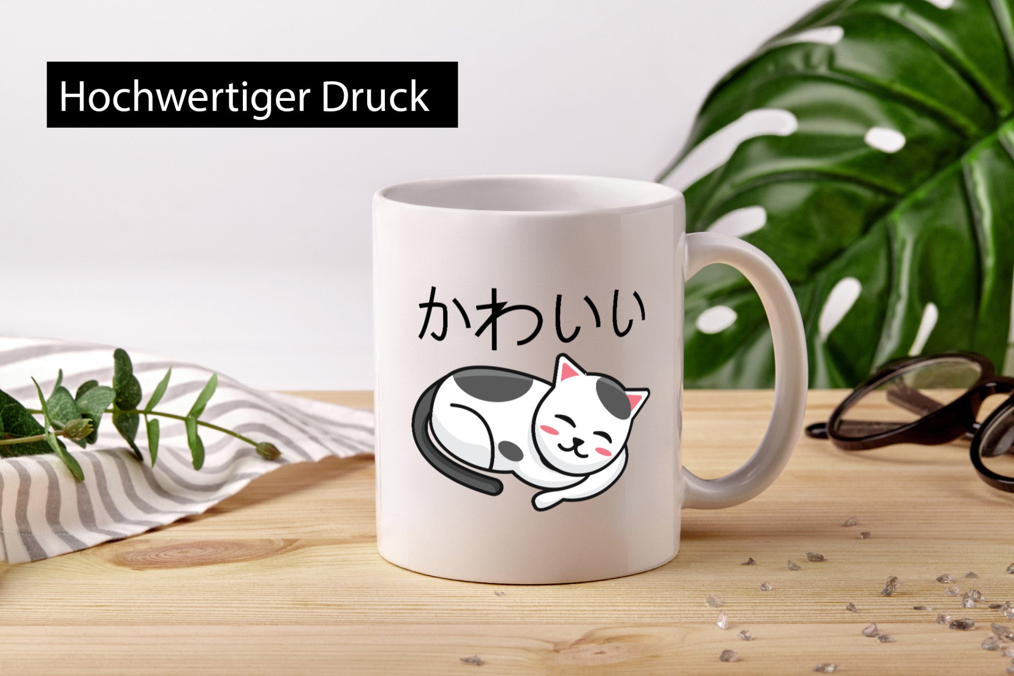 Japanische Katze | Japan Tasse Comic Motiv lustig Tierliebhaber Humor Geschenk