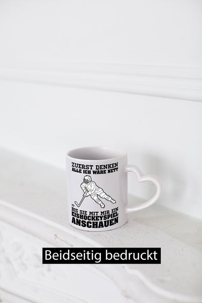 Eishockeyspiel | Eishockeyfan Tasse Eishockeyspieler Humor Geschenkidee