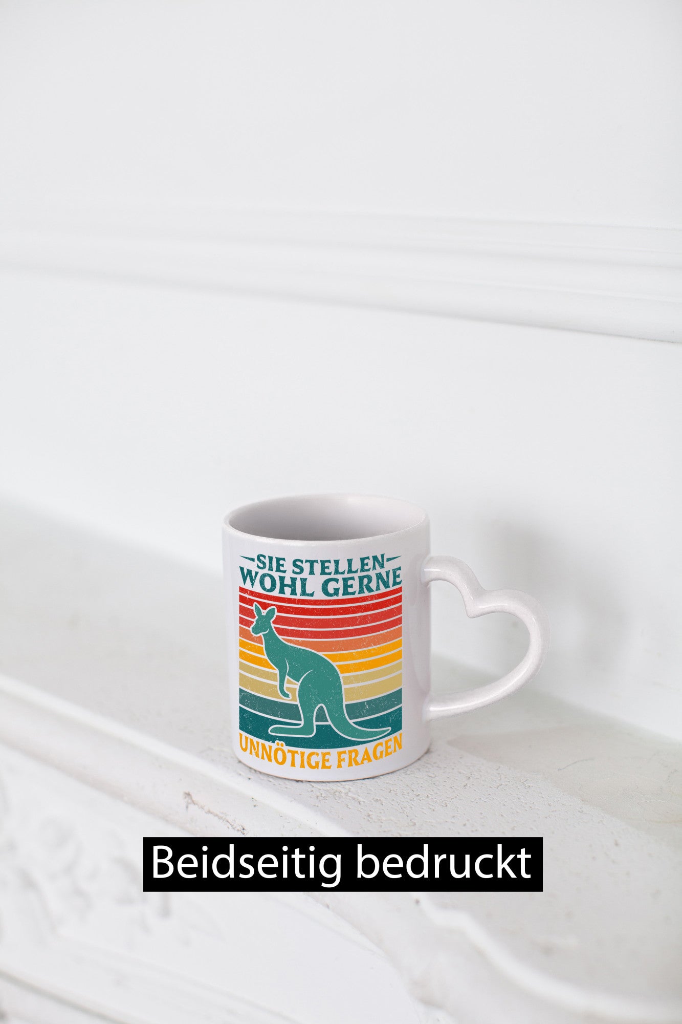 Unnötige Fragen stellen | Känguru Geschenkidee Humor Tasse