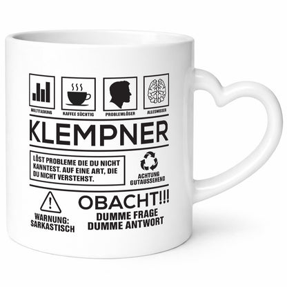 Achtung Probleme Klempner | Beruf klempnern Geschenkidee Arbeit Kollegen Büro