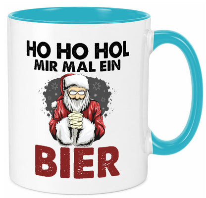 Ho Hol mir mal ein Bier | Weihnachten Geschenkidee Humor Tasse