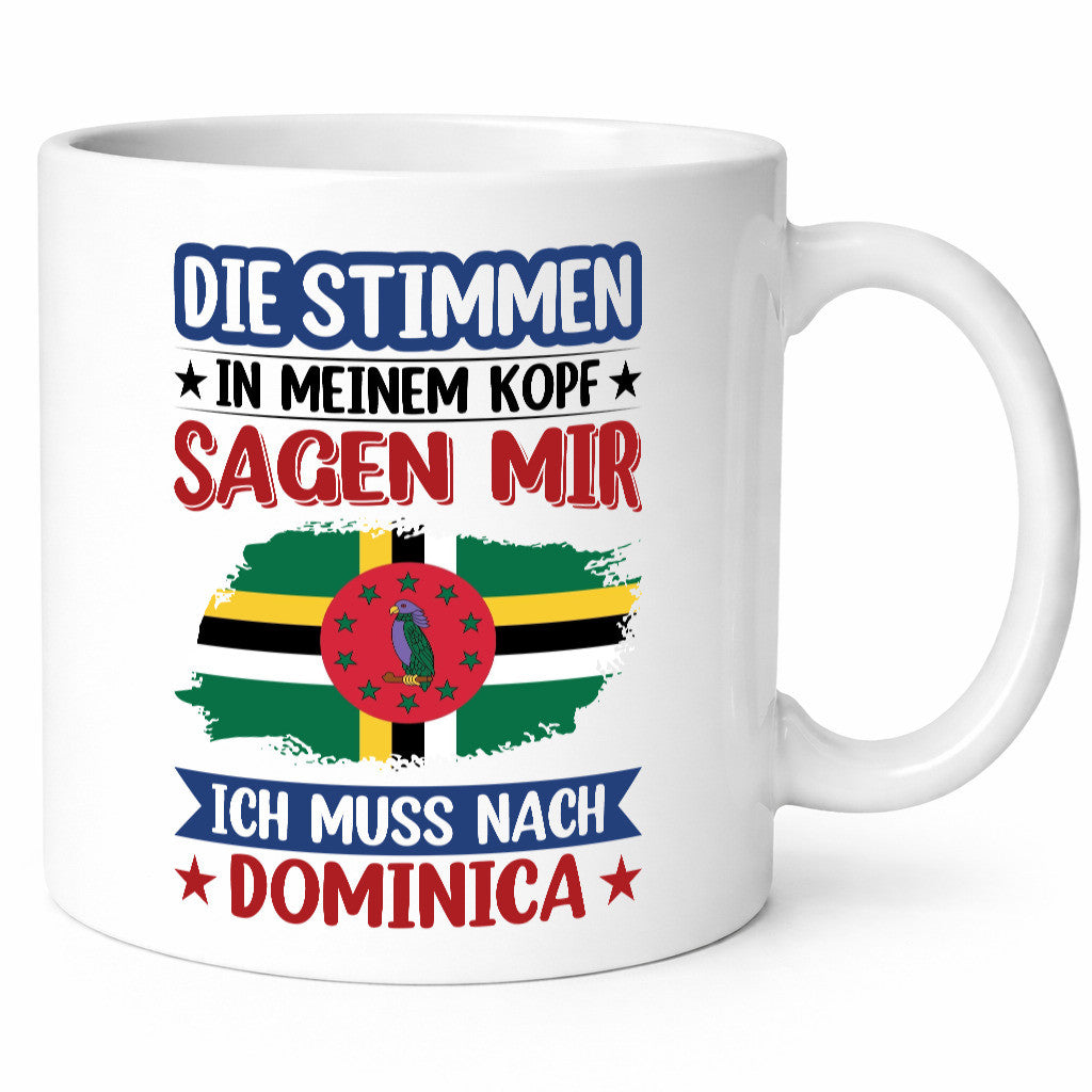 Dominica | Urlaub Stimmen in meinem Kopf Traumland Geschenkidee Humor Tasse