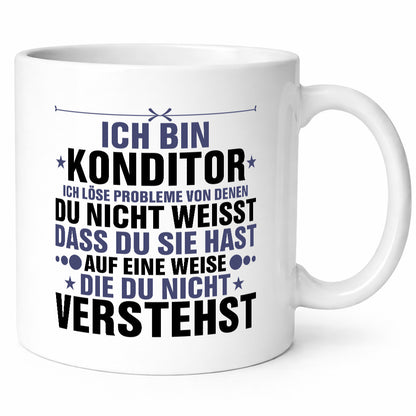 Löse Probleme: Konditor | Konditorei v2 Humor Geschenkidee Tasse