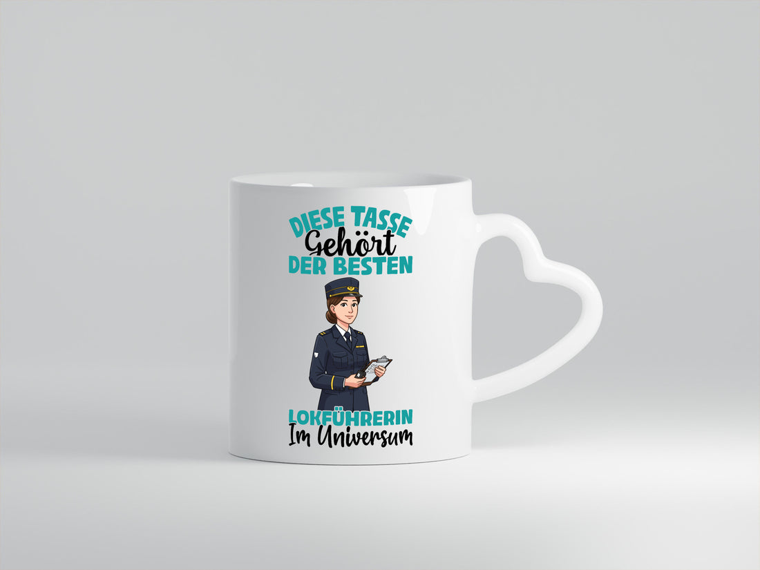 Im Universum: Lokführerin | Zug Beruf lustig Arbeit Kollegen Büro Geschenk Tasse