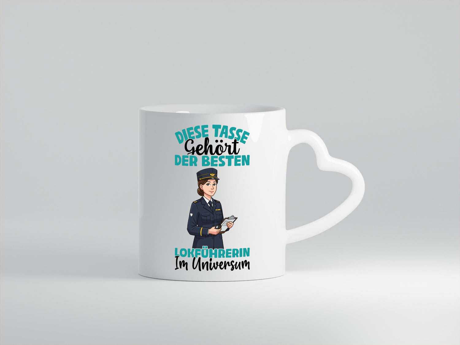 Im Universum: Lokführerin | Zug Beruf lustig Arbeit Kollegen Büro Geschenk Tasse