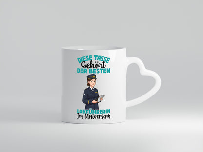 Im Universum: Lokführerin | Zug Beruf lustig Arbeit Kollegen Büro Geschenk Tasse