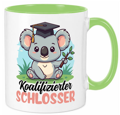 Koalifizierter Schlosser | Beruf Schlosserei lustig Arbeit Kollegen Büro Tasse
