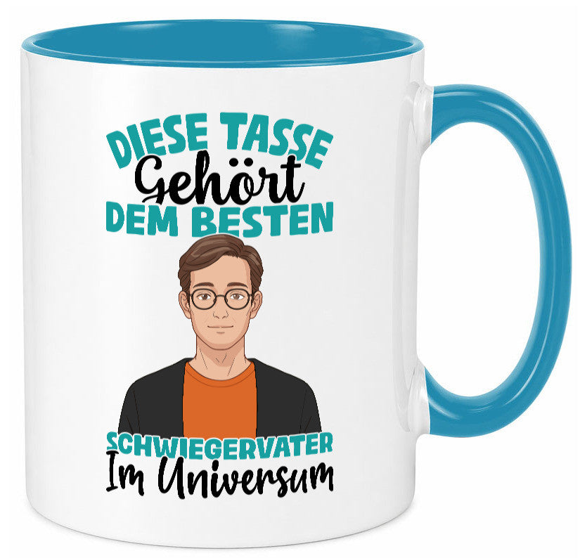 Im Universum: Schwiegervater |Schwiegersohn | Beziehung Geschenkidee Familie Tasse