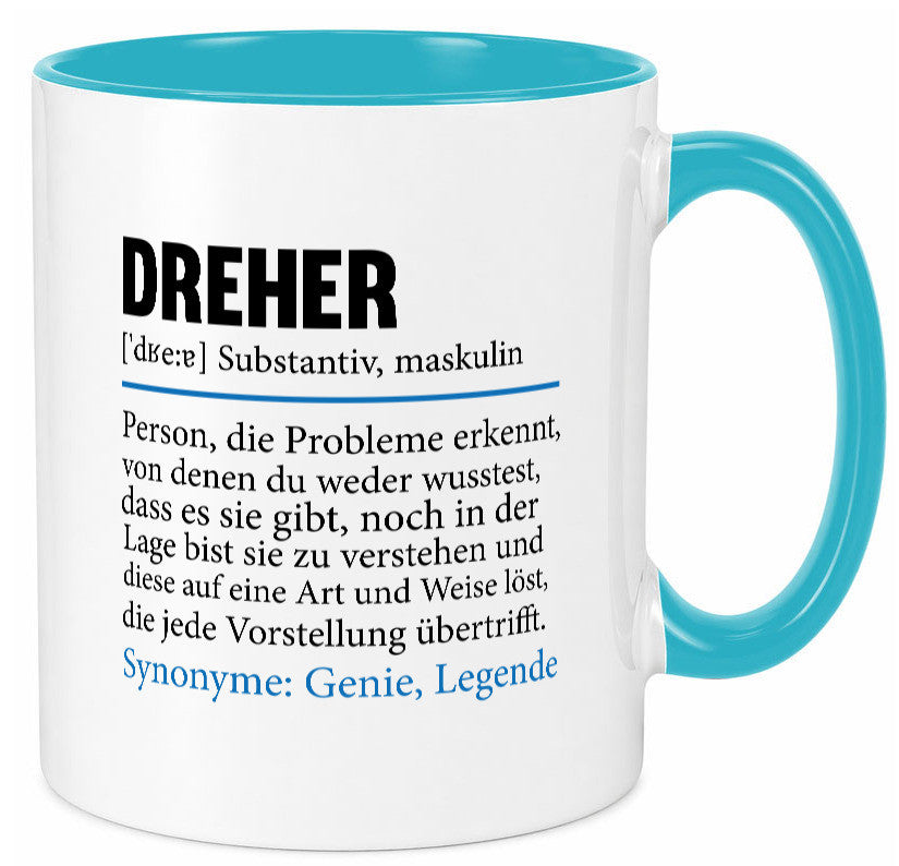Dreher Humor | Fräser Zerspannungsmechaniker Geschenkidee Tasse