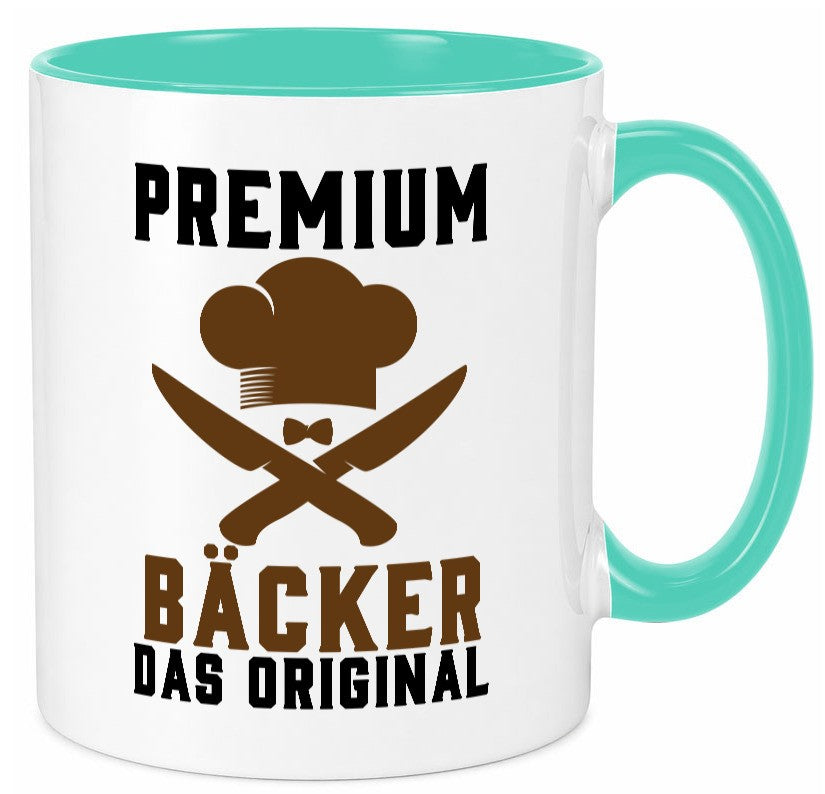 Premium Bäcker das Orginal Humor Geschenkidee Tasse