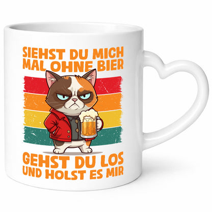 Siehst du mich ohne bier | Katze Biertrinker Geschenk Tierliebhaber Humor