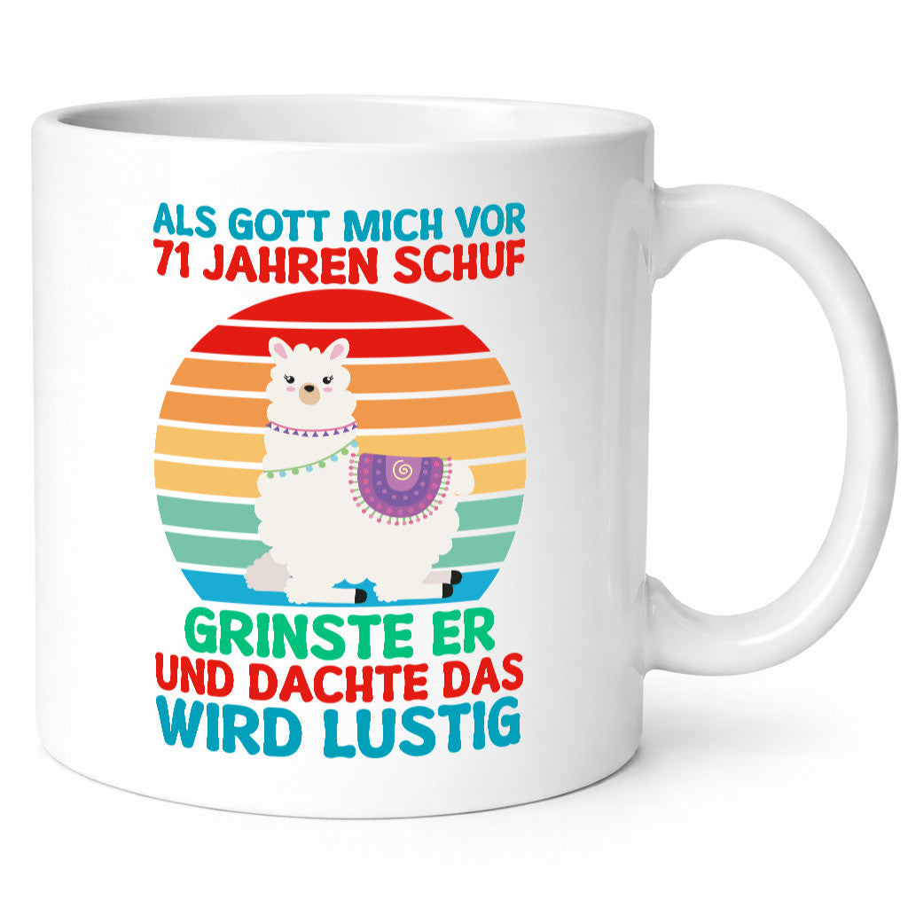 71. Geburtstag | 71 Jahre Gut Schuf mich Lama v2 Geschenk Geschenkidee lustiger