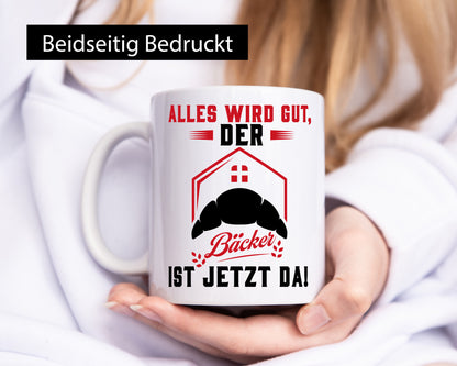 Der Bäcker ist jetzt da | Bäckerrei Geschenk Humor Geschenkidee lustiger Spruch