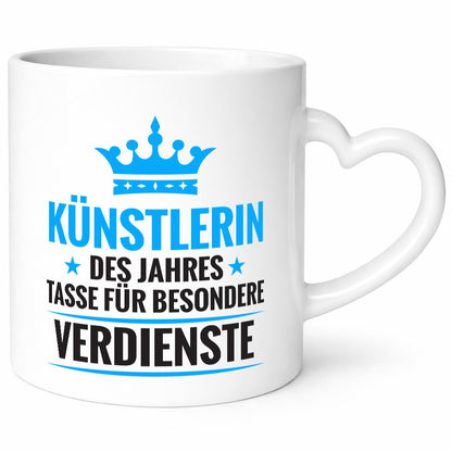 Besonderer Verdienst: Künstlerin| Kunst Humor Geschenkidee Tasse