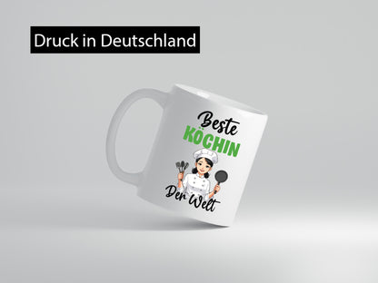 Beste Köchin | Chefköchin Chefkoch v2 lustig Arbeit Kollegen Büro Geschenk Tasse