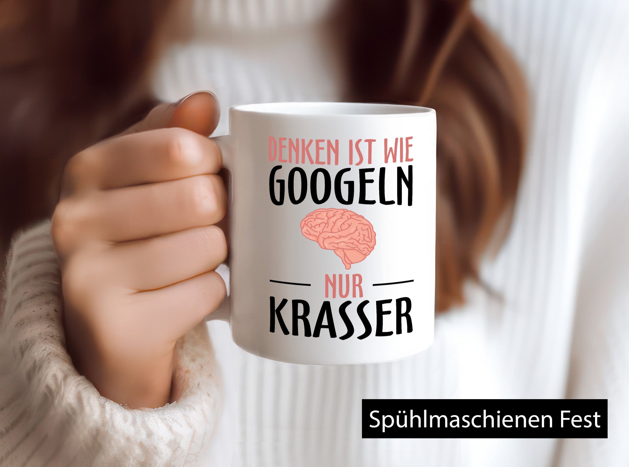 Denken ist wie Googeln | Krass lustiger Spruch Gehirn lustig Humor Geschenkidee