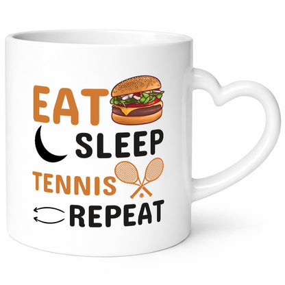 Eat Sleep Tennis Repeat | Tennisspieler Tasse Sport Geschenk Humor Geschenkidee