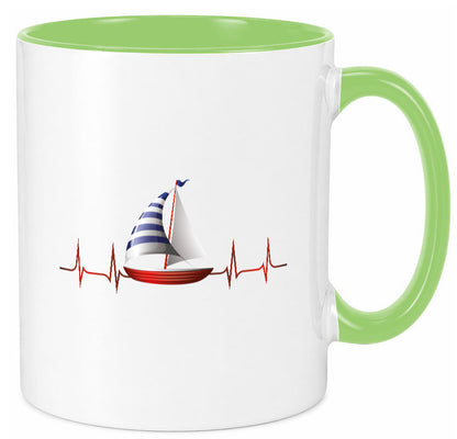 Segelboot Herzschlag | Segler segeln Boot Kapitän Geschenk Humor Geschenkidee