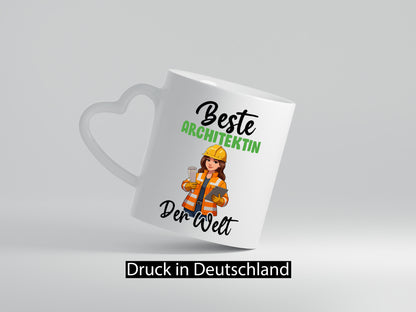 Beste Architektin | Architektur Büro v2 lustig Arbeit Kollegen Geschenk Tasse