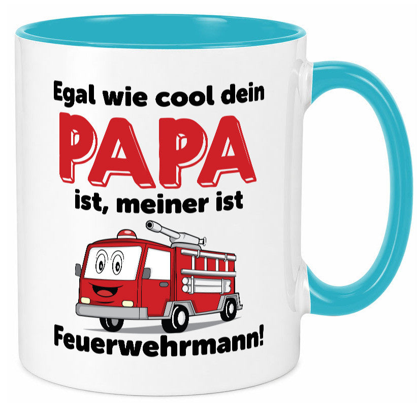 Cooler Papa | Feuerwehrmann Bester der Welt Humor Geschenkidee Tasse