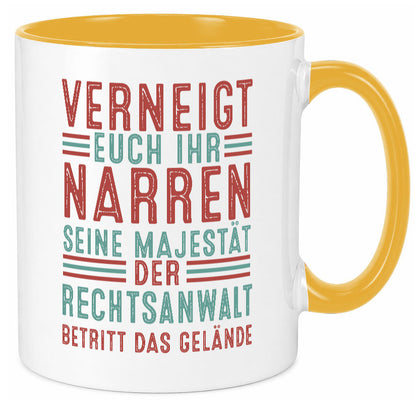 Verneigt euch: Rechtsanwalt | Anwalt Jurist Humor Geschenkidee Tasse