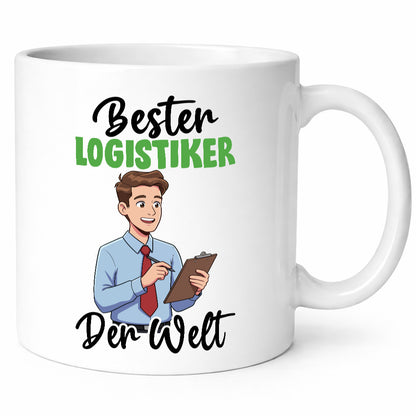 Bester Logistiker | Berufe Logistik v2 lustig Arbeit Kollegen Büro Geschenk Tasse