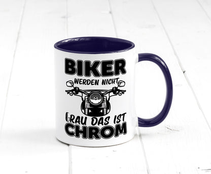 Biker werden nicht grau | Motorrradfahrer Tasse Humor Geschenkidee