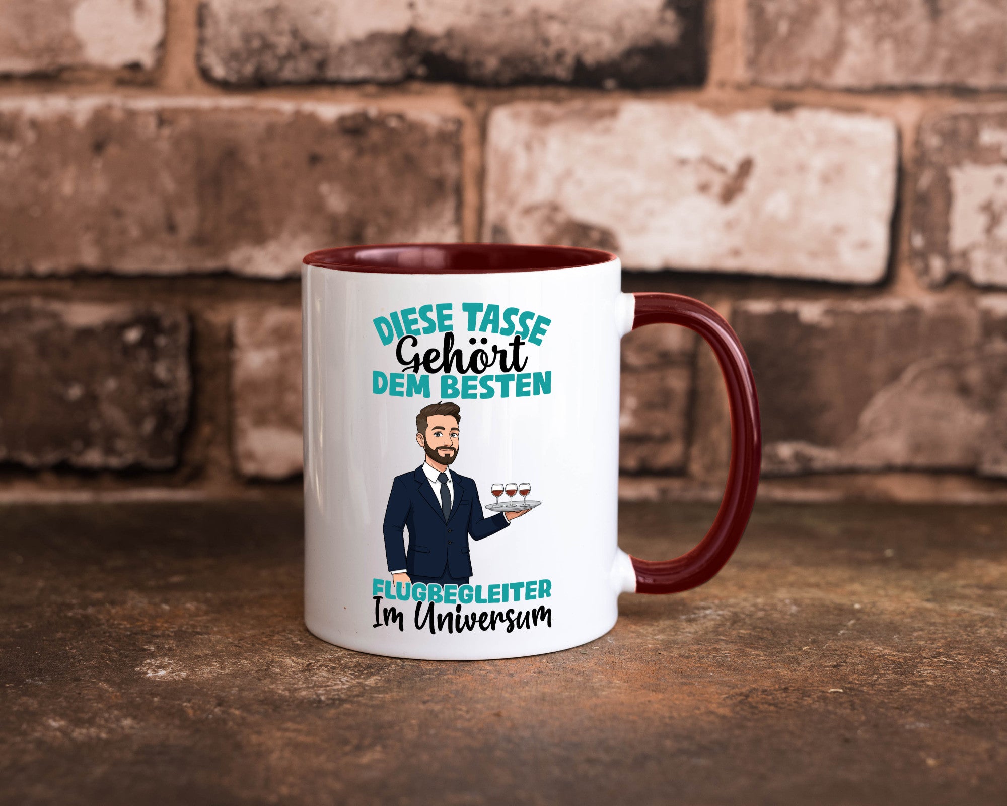 Im Universum: Flugbegleiter | Steward Flughafen Humor Geschenkidee Tasse
