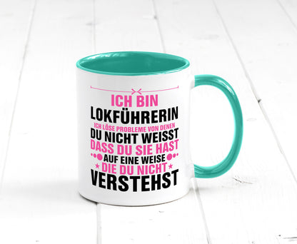 Löse Probleme: Lokführerin | Zug Beruf v2 Humor Arbeit Kollegen Büro