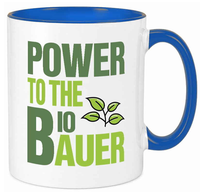Bio Bauer Power | Landwirt Tasse Bauernhof Spruch lustig Humor Geschenkidee