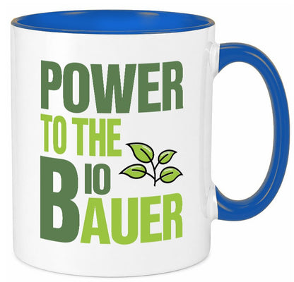 Bio Bauer Power | Landwirt Tasse Bauernhof Spruch lustig Humor Geschenkidee