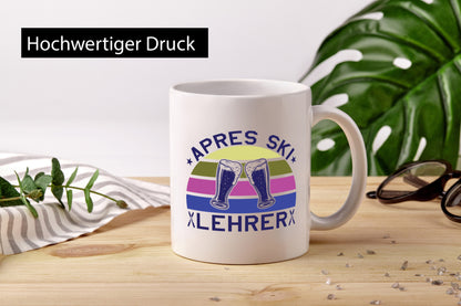 Apres Ski Lehrer | Biergläser Skier lustiger Spruch Geschenk Humor Geschenkidee