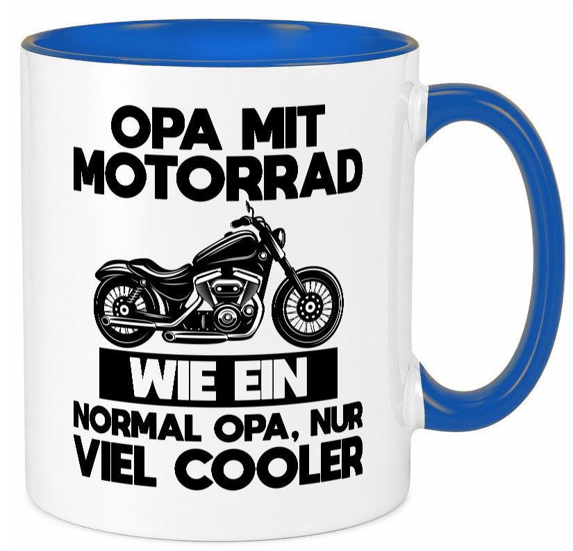 Opa mit Motorrad, viel cooler | Motorrad lustig Familie Geschenkidee Geschenk Tasse