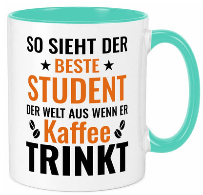 Kaffee trinkt: Student | Universität Uni Studium Humor Geschenkidee Tasse