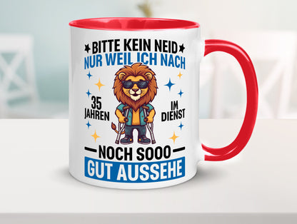 35 Jahre im Dienst | Arbeitsjubiläum Arbeit lustig Kollegen Büro Geschenk Tasse
