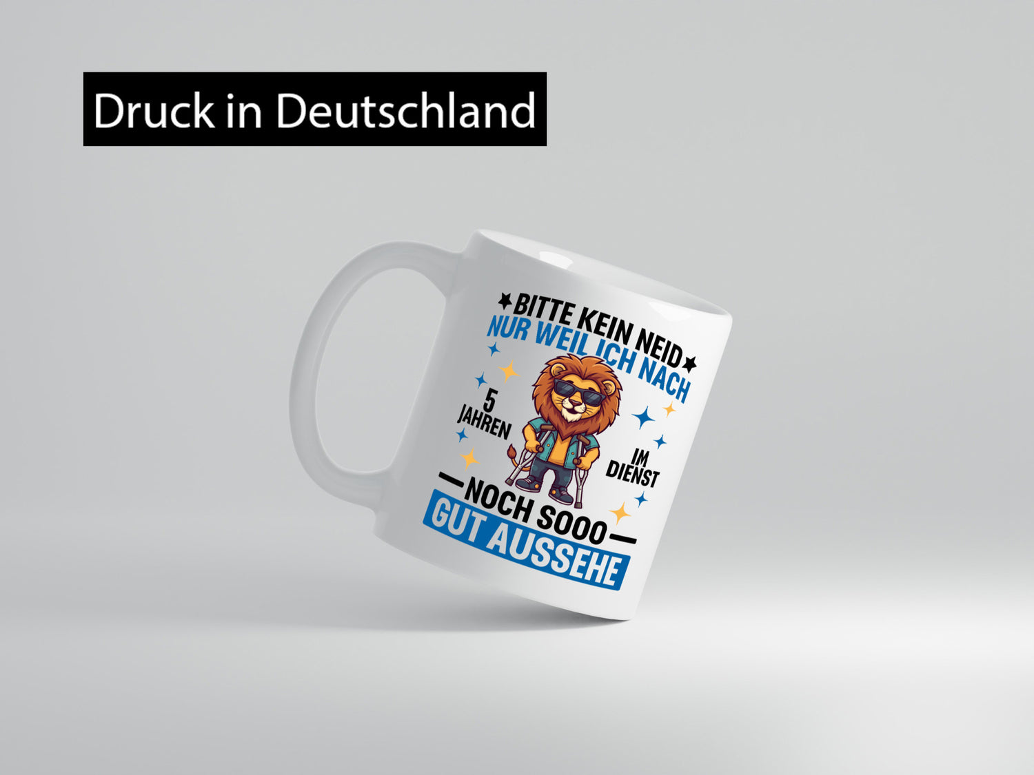 5 Jahre im Dienst | Arbeitsjubiläum Arbeit Geschenkidee Kollegen Büro Humor