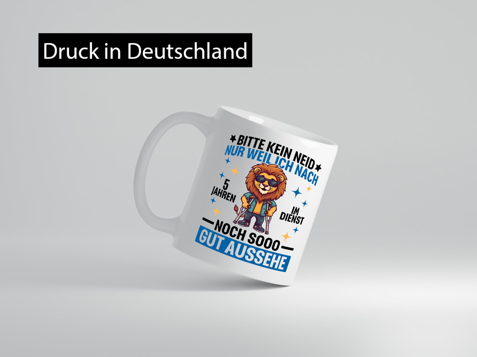 5 Jahre im Dienst | Arbeitsjubiläum Arbeit Geschenkidee Kollegen Büro Humor